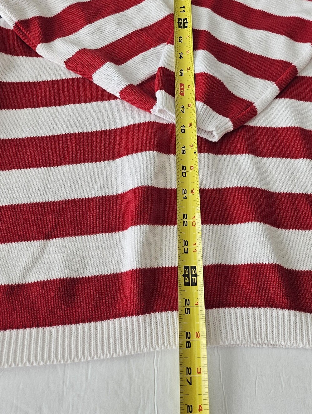 Beverly Hills LG American Flag Sweater V-Neck 3/4 Sleeves USA Patriotic - Picture 8 of 8